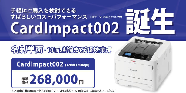 手軽にご購入を検討できるすばらしいコストパフォーマンス CardImpact002